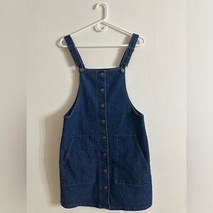 Button-Up Pinafore Dress